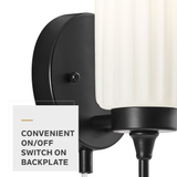 Kichler Thelma 5-in W 1-Light Matte Black Wall Sconce