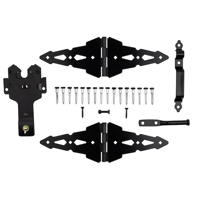 National Hardware 8-in Black Gate Hardware Kit