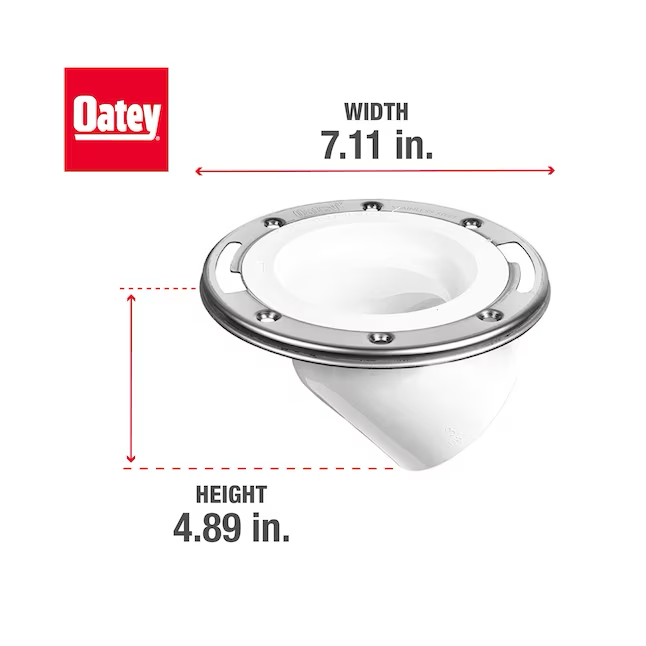 Oatey Open Spigot Offset 3.5-in White PVC Anchor Flange