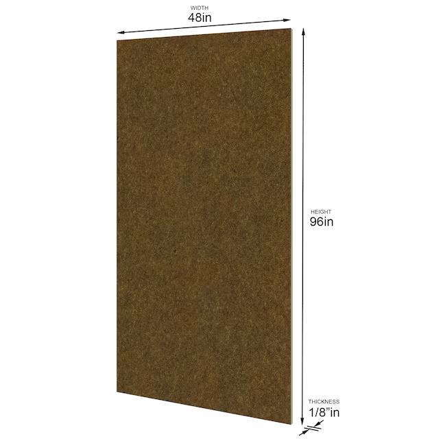 48-in x 96-in Smooth Brown Hardboard Wall Panel