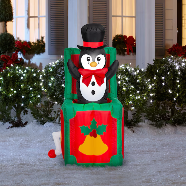 Holiday Living 5-ft LED Animated Penguin Christmas Inflatable