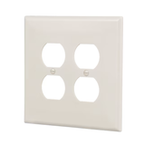 Eaton Placa de pared dúplex para interiores de plástico color almendra claro, tamaño jumbo, 2 unidades