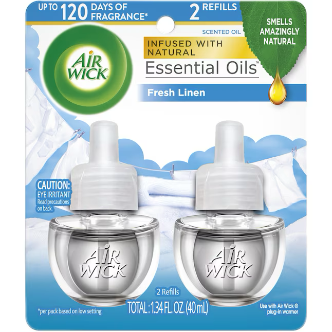 Air Wick 0.67-fl oz Linen Refill Air Freshener (2-Pack)