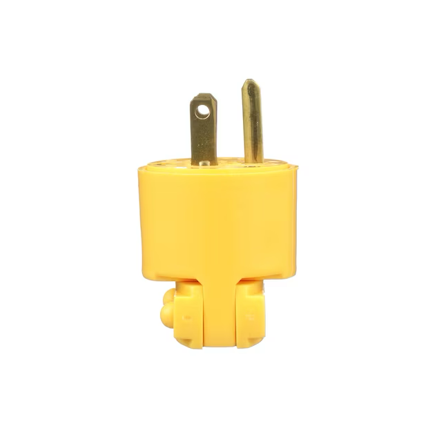 Eaton 15-Amp 125-Volt NEMA 5-15 3-wire Grounding Heavy-duty Straight Plug, Yellow