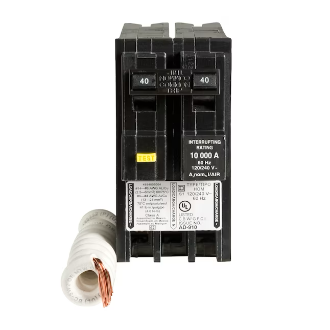 Square D Homeline 40-amp 2-Pole Gfci Circuit Breaker