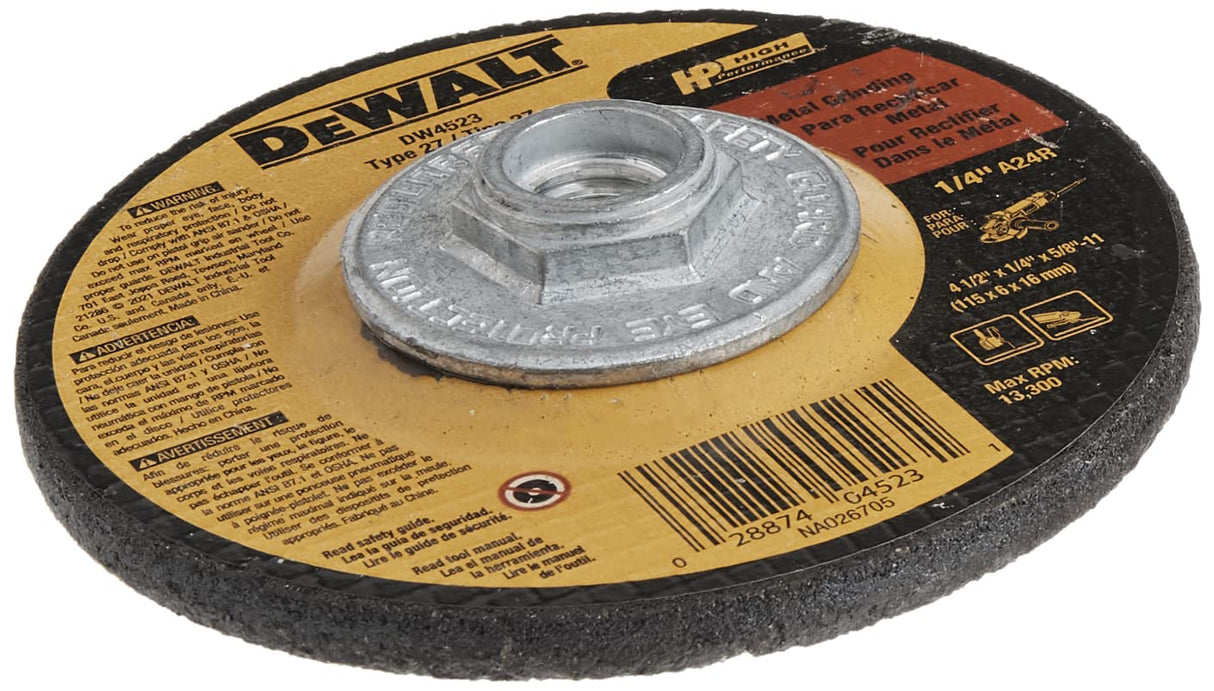 DeWalt 4.5" Grinding Wheel General Purpose (DW4523)