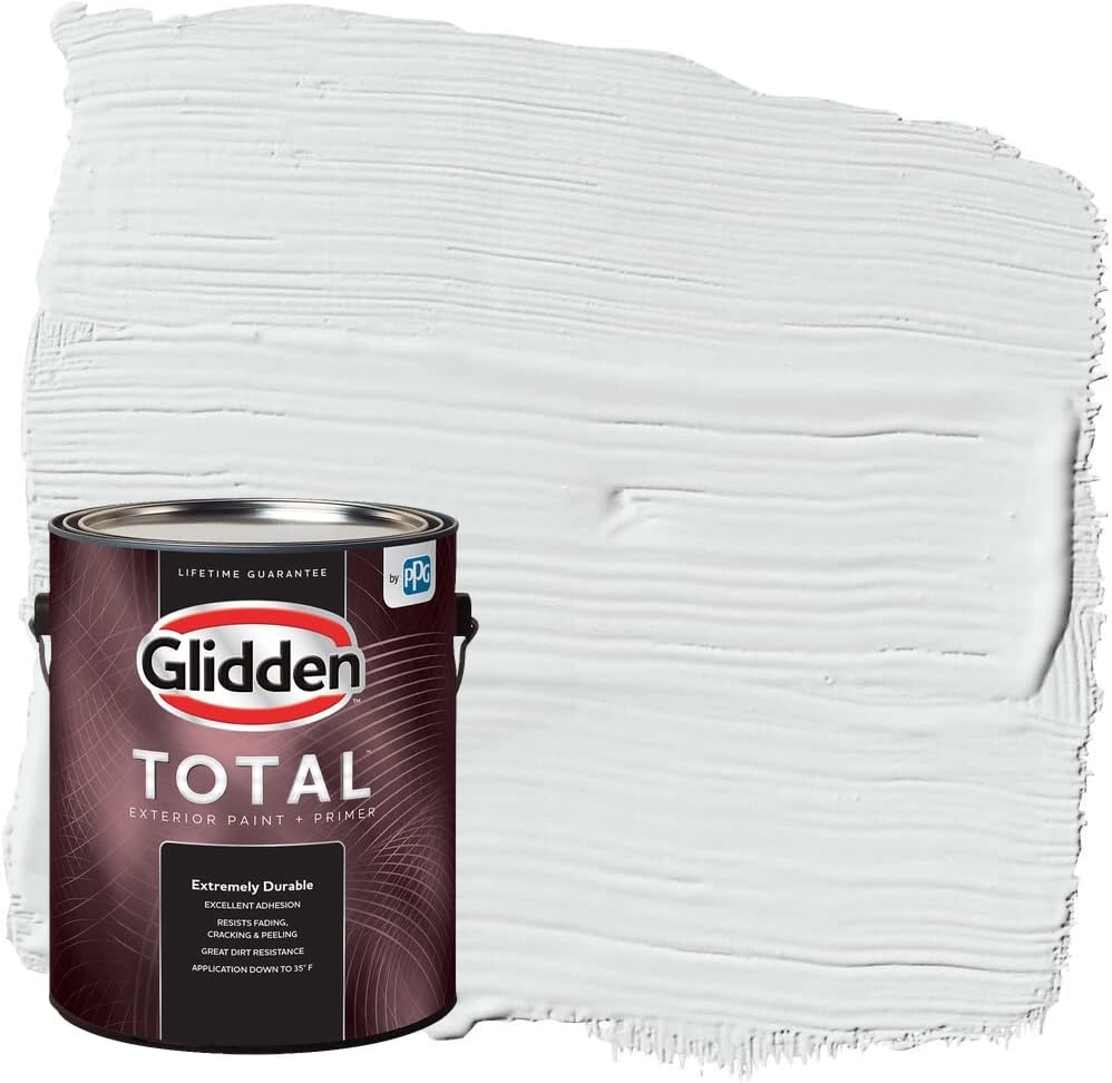 Pintura e imprimador para exteriores Glidden Total Semibrillante, Gray Glimpse