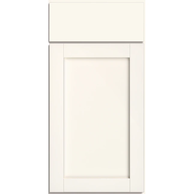 Project Source 18-in W x 34.5-in H x 24-in D White Painted Door and Drawer Base Fully Assembled Cabinet (Recessed Panel Shaker Door Style)