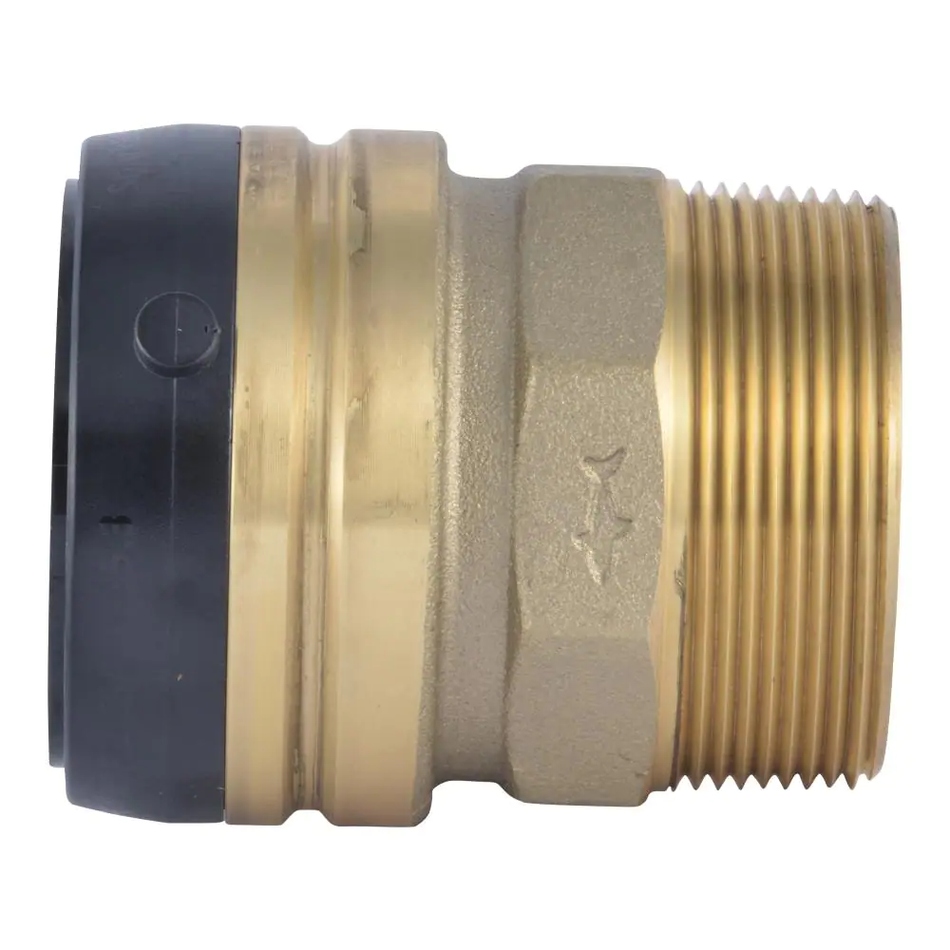 SharkBite 2 in. x 2 in. MNPT Brass Push Male Adapter