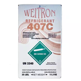 Cilindro de refrigerante Weitron R-407C de 25 lb.