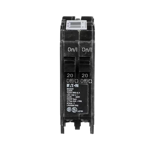 Eaton Type BR 20-Amp 2-Pole Tandem Circuit Breaker