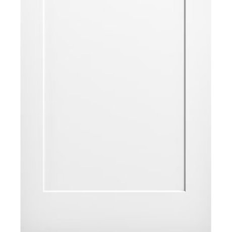 Puerta de losa compuesta moldeada imprimada con núcleo hueco liso RELIABILT de 1 panel con orificio para cerradura