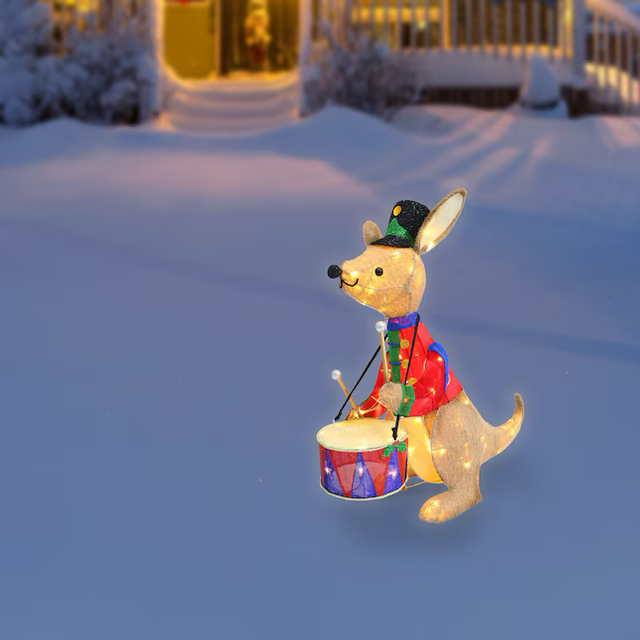 Holiday Living 3-ft LED Kangaroo Drummer Decoration