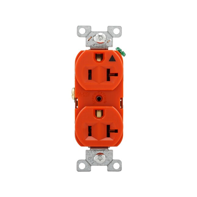 Eaton Arrow Hart 20-Amp 125-volt Residential/Commercial Duplex Outlet, Orange