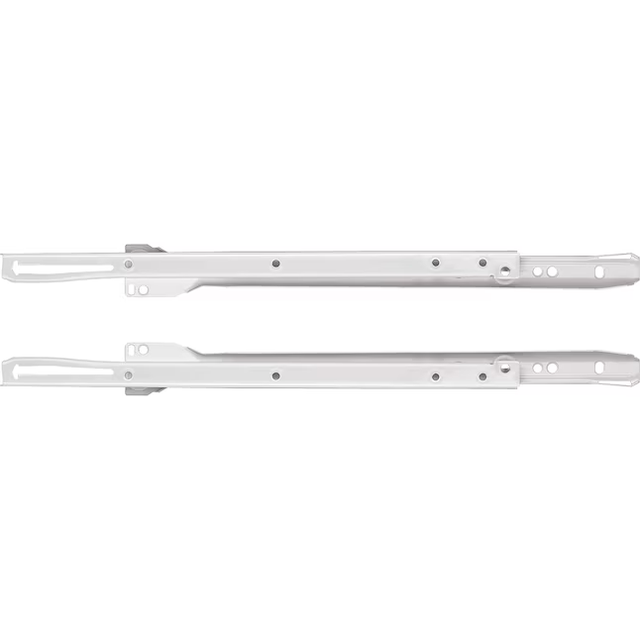 RELIABILT 18-in 3/4 Extension Self-closing Bottom Mount European 50-lb Load Capacity White Drawer Slide 1-Pair (2-Pieces)