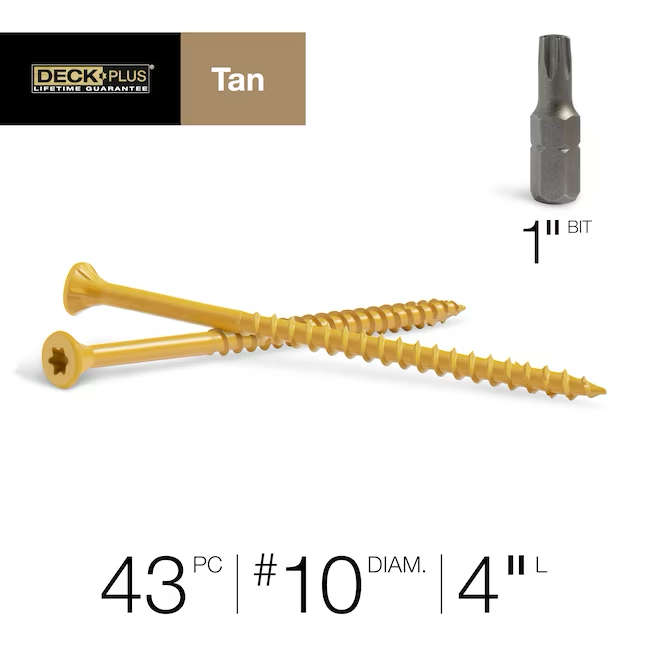 Deck Plus #10 x 4-in Wood To Wood Deck Screws (43-Per Box)