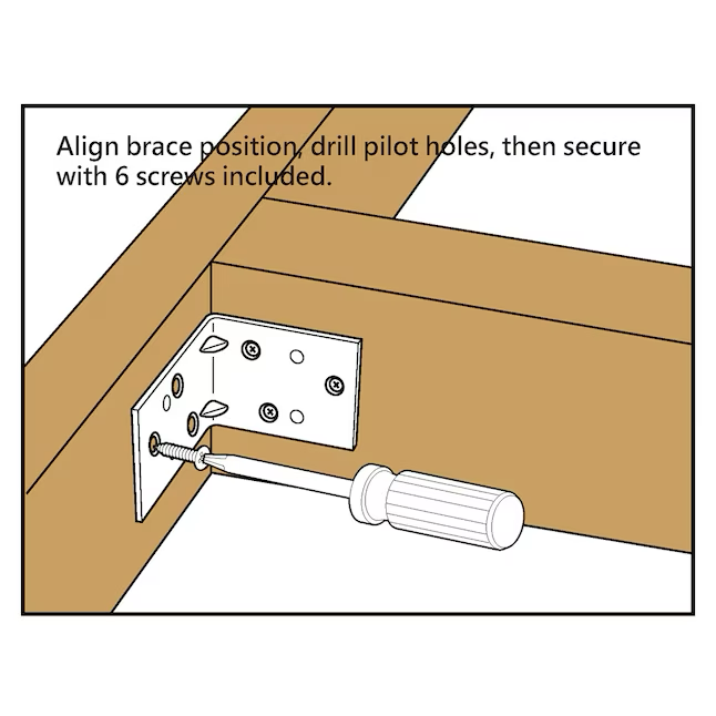 RELIABILT 2.5-in x 1.5-in x 2.5-in-Gauge Zinc Steel Corner Brace (2-Pack)