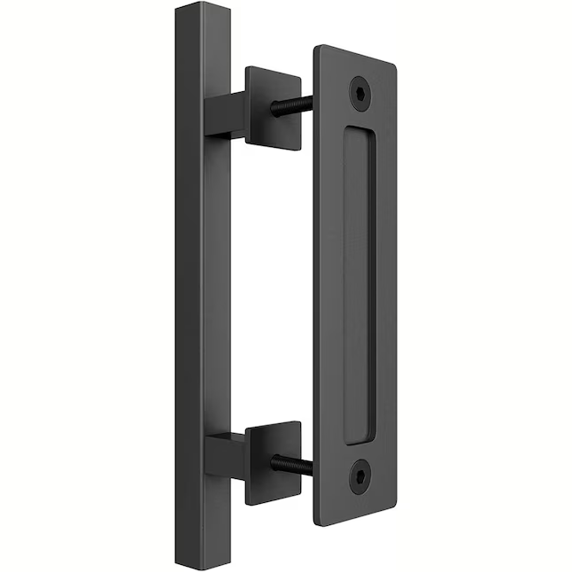 RELIABILT Matte Black Indoor Barn Door Handle