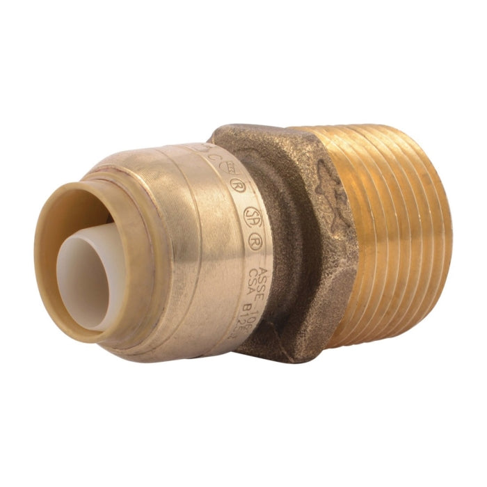 SharkBite 1/2 in. x 3/4 in. MNPT Brass Push Male Adapter