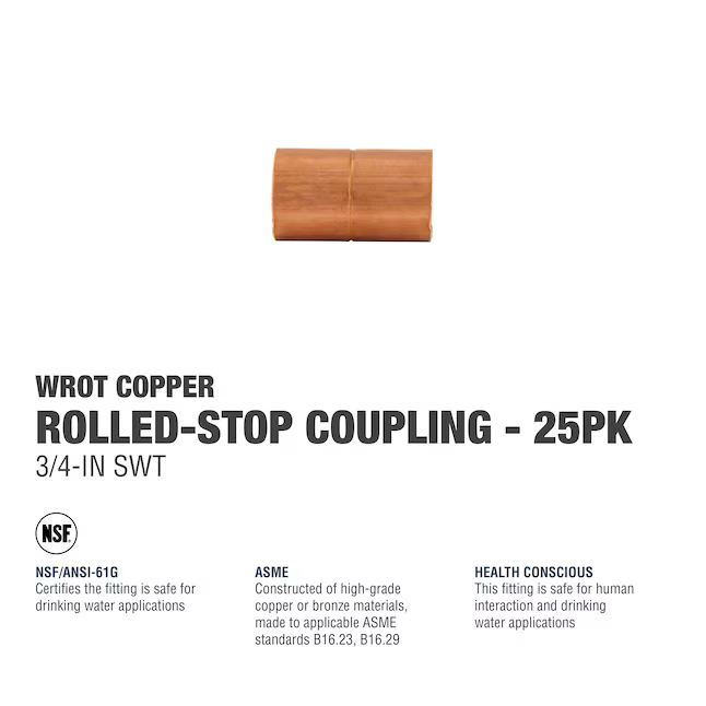 SABER SELECT 3/4-in Copper Rolled-Stop Coupling