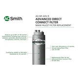 A.O. Smith Advanced Direct Connect Carbon Block Under Sink Replacement Filter