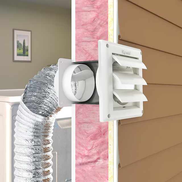 IMPERIAL 4-in Plastic Dryer Vent Draft Blocker