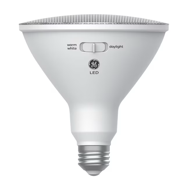 GE 120 vatios EQ PAR38 luz blanca cálida base media (e-26) bombilla LED regulable (paquete de 2)