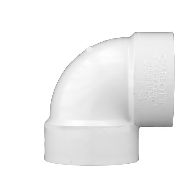 Charlotte Pipe 2-in 90-Degree PVC DWV Vent Elbow