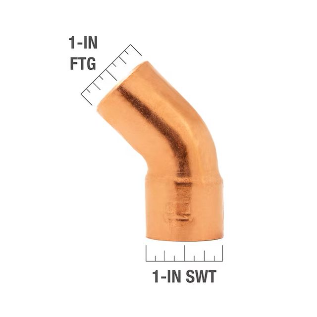 Streamline 1-in 45-Degree Copper Street Elbow