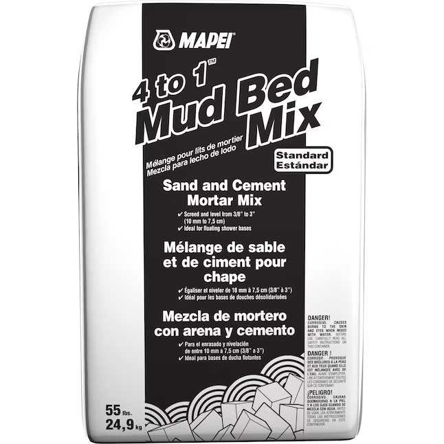 Mezcla de barro MAPEI 4 a 1, 55 lb, polvo para parches de piso para interiores o exteriores