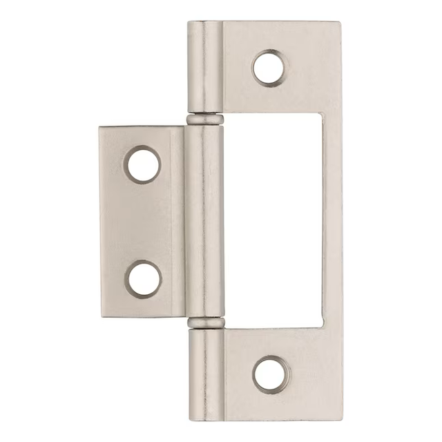 RELIABILT 3-in-in Satin Chrome Non-Mortise Bi-Fold Door Hinge (2-Pack)