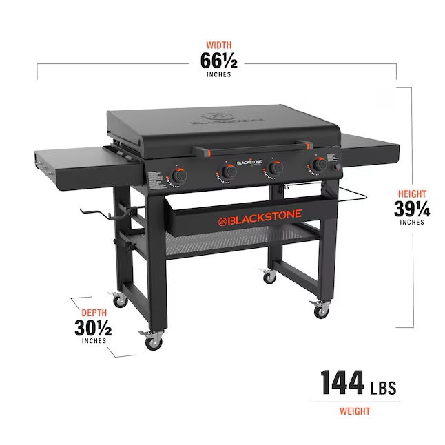 Blackstone 36 Zoll Culinary Omnivore Griddleplatte mit Haube, 4-Brenner, Flüssigpropan-Flachgrill