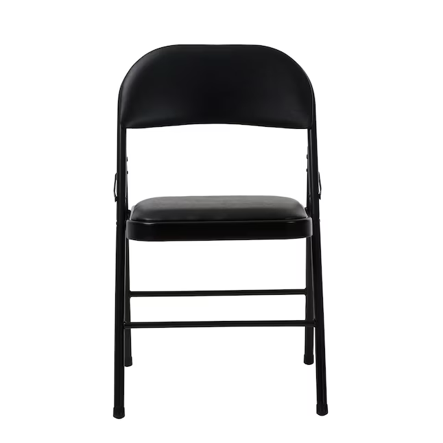 Silla plegable estándar negra Cosco con asiento acolchado (interior)