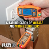 Klein Tools GFCI Outlet Tester Lcd Display Receptacle Tester Specialty Meter 120-Volt