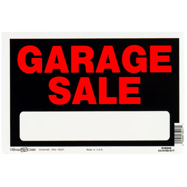 Hillman 8-in x 12-in Styrene Sale/For Sale Sign