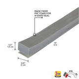 M-D 10-ft x 3/4-in x 1/2-in Gray PVC Foam Window Weatherstrip