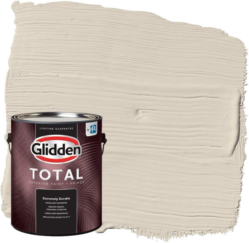 Glidden Total Exterior Paint & Primer Semi-Gloss, Cool Concrete