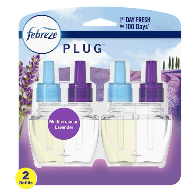 Febreze Plug Ambientador de recambio de lavanda de 0,87 onzas líquidas (paquete de 2)