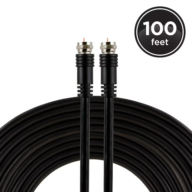 Utilitech 100-ft Rg6 schwarzes Koaxialkabel