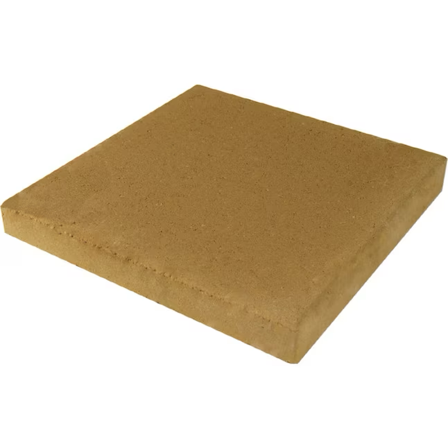 12-in L x 12-in W x 2-in H Square Tan Concrete Patio Stone