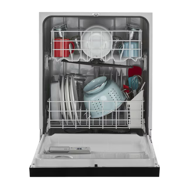 Amana Eco Series 24-in Front Control Built-In Dishwasher (Stainless Steel), 59-dBA Standard Sound Level