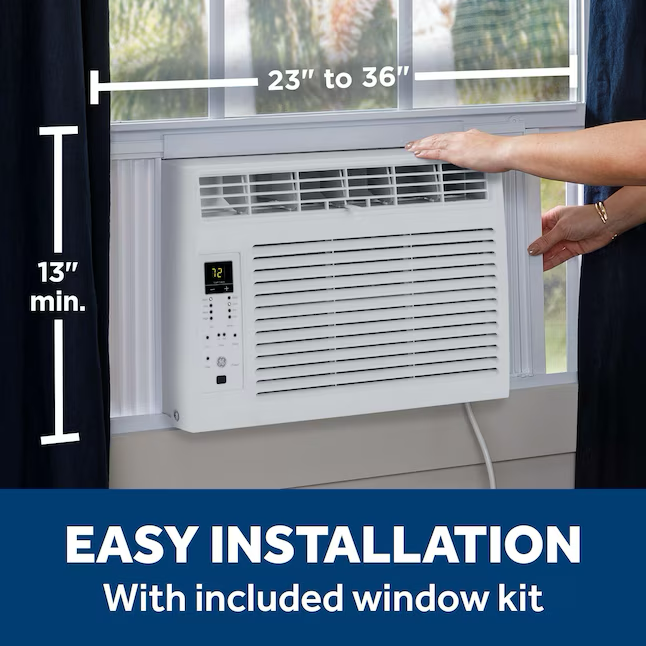 GE 250-sq ft Window Air Conditioner with Remote (115-Volt; 6000-BTU)