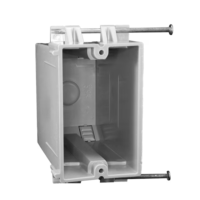 CANTEX 1-Gang PVC New Work Switch/Outlet Electrical Box