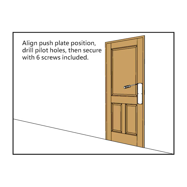 RELIABILT 3-1/2-in W x 15-in H Stainless Steel Push Plate