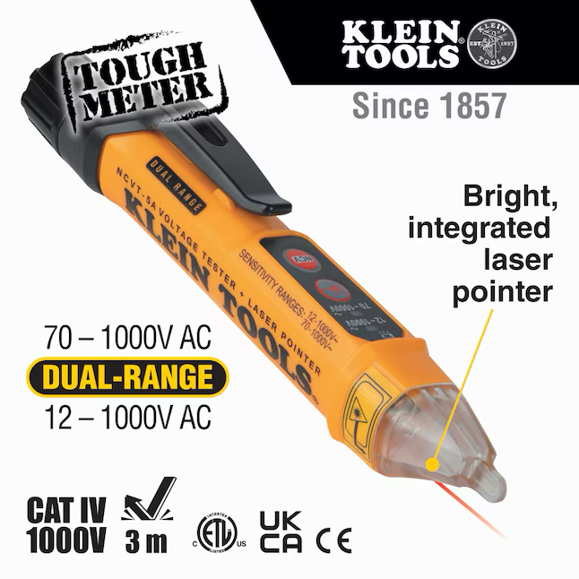 Klein Tools NCVT LED Display Voltage Tester 1000-Volt