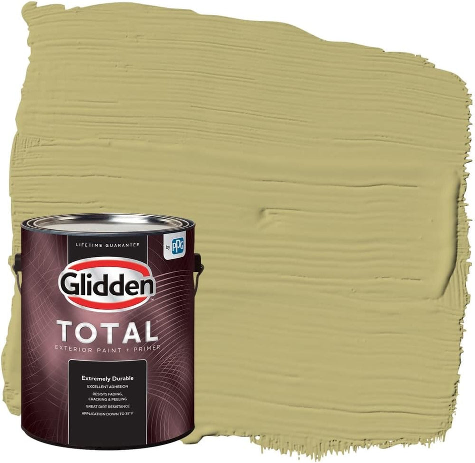 Glidden Total Exterior Paint & Primer Semi-Gloss, Gracious Glow