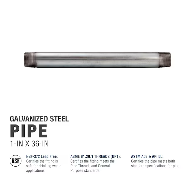 Southland 1-in x 36-in Galvanized Pipe