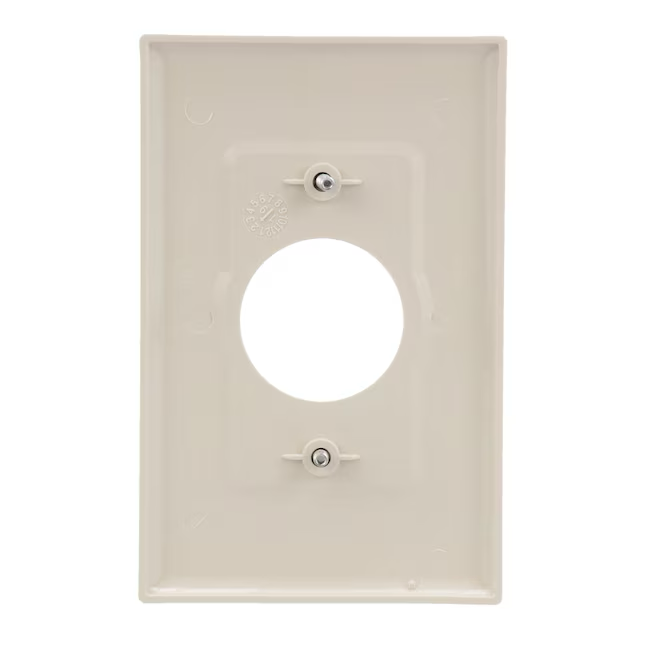 Eaton 1-Gang Midsize Light Almond Polycarbonate Indoor Round Wall Plate