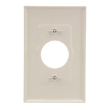 Eaton 1-Gang Midsize Light Almond Polycarbonate Indoor Round Wall Plate