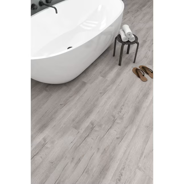 Style Selections Charleston Oak 12-mil x 7-in B x 48-in L Wasserdichter ineinandergreifender Luxus-Vinyldielenboden